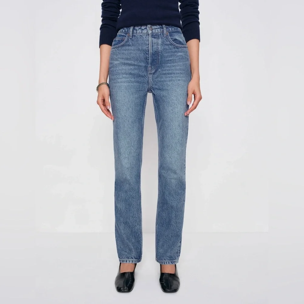 Reformation Cynthia High Rise Straight Jeans - Picture 1 of 7